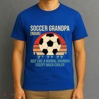 Retro Soccer Grandpa Definition Gift Soccer Player Grandpa Gift T-Shirt thumb 3