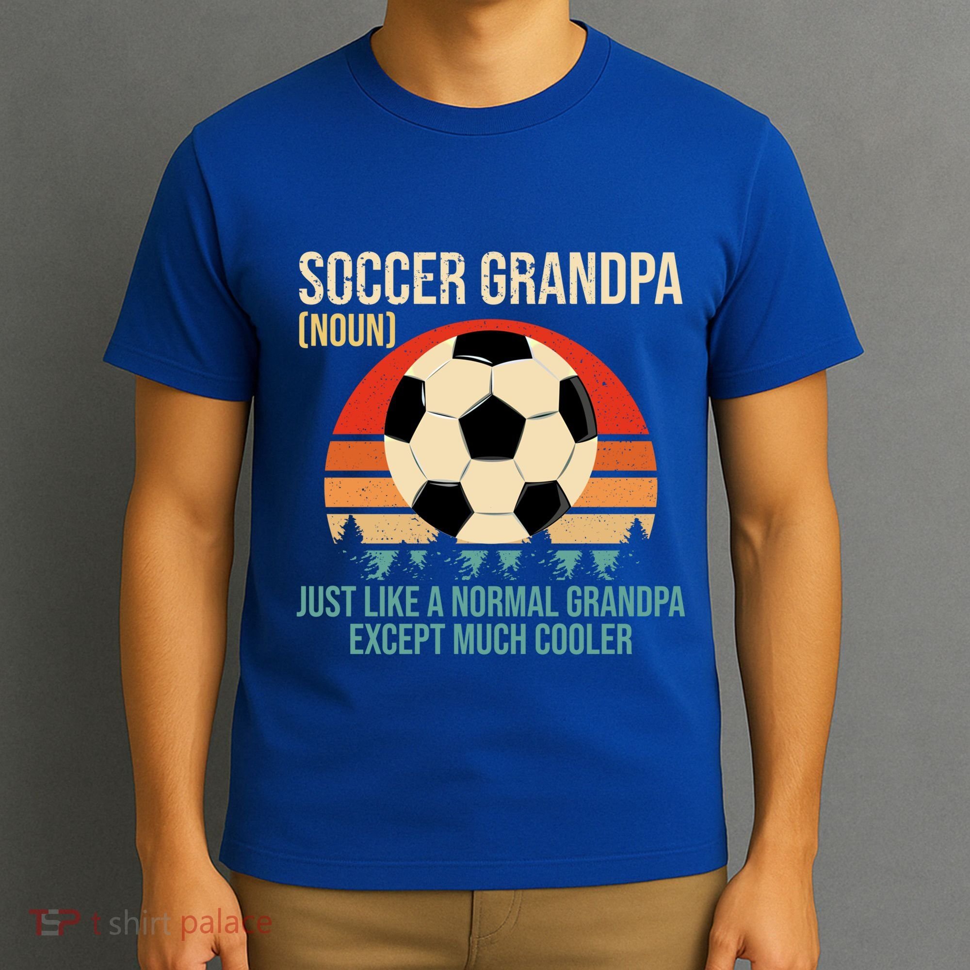 Retro Soccer Grandpa Definition Gift Soccer Player Grandpa Gift T-Shirt