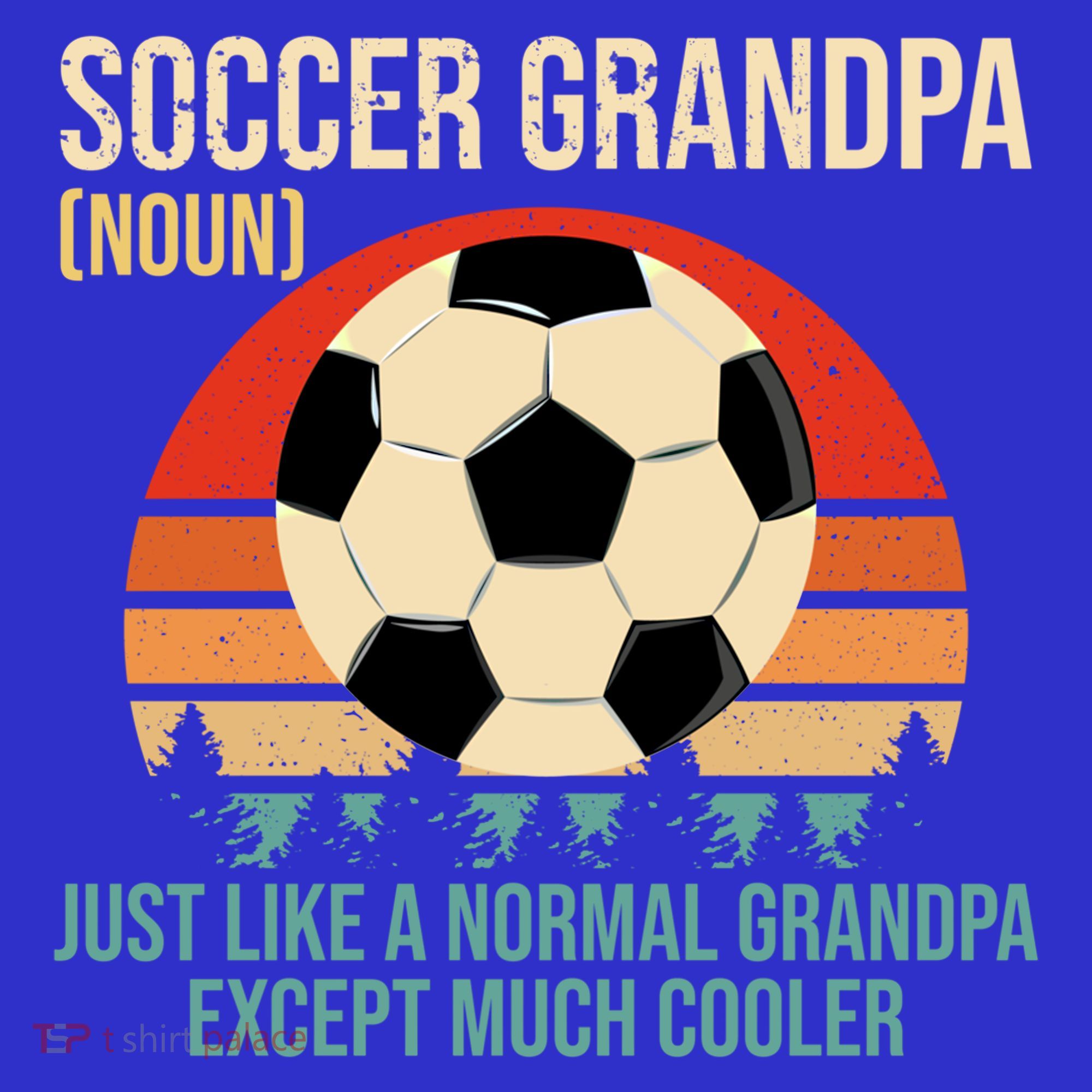 Retro Soccer Grandpa Definition Gift Soccer Player Grandpa Gift T-Shirt