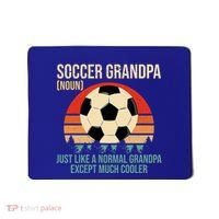 Retro Soccer Grandpa Definition Gift Soccer Player Grandpa Gift Mousepad thumb 0