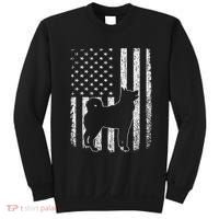 Retro Siberian Husky American Flag Dog Dad Dog Mom Sweatshirt thumb 0