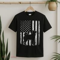 Retro Siberian Husky American Flag Dog Dad Dog Mom T-Shirt thumb 2