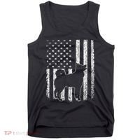 Retro Siberian Husky American Flag Dog Dad Dog Mom Tank Top thumb 0