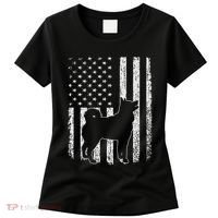 Retro Siberian Husky American Flag Dog Dad Dog Mom Women's T-Shirt thumb 0