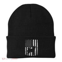 Retro Siberian Husky American Flag Dog Dad Dog Mom Beanie thumb 0