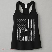 Retro Siberian Husky American Flag Dog Dad Dog Mom Women's Tank Top thumb 3
