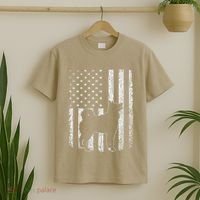 Retro Siberian Husky American Flag Dog Dad Dog Mom T-Shirt thumb 2