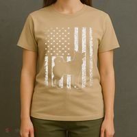 Retro Siberian Husky American Flag Dog Dad Dog Mom T-Shirt thumb 4