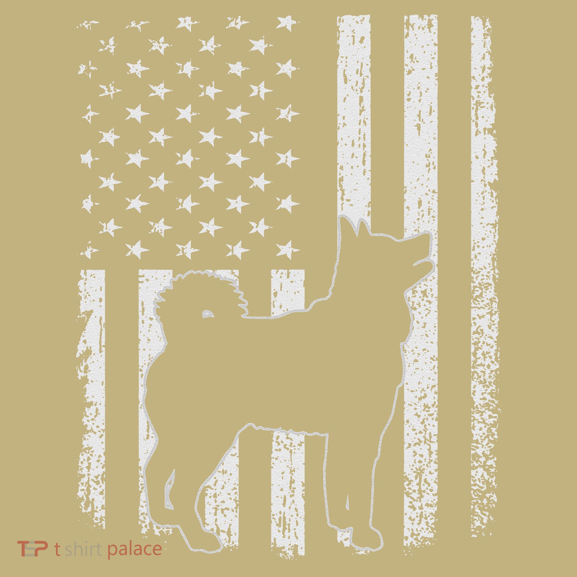 Retro Siberian Husky American Flag Dog Dad Dog Mom T-Shirt