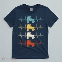 Roller Skate Heartbeat Skater Skating Retro Vintage 70s 80s T-Shirt thumb 5