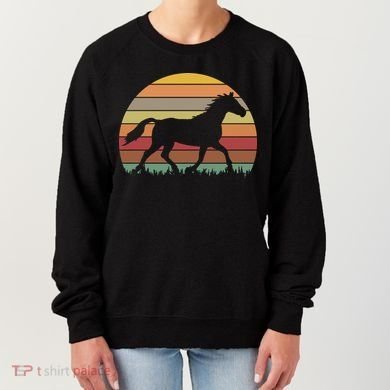 Retro Sunset Horse Women's Sweatshirt