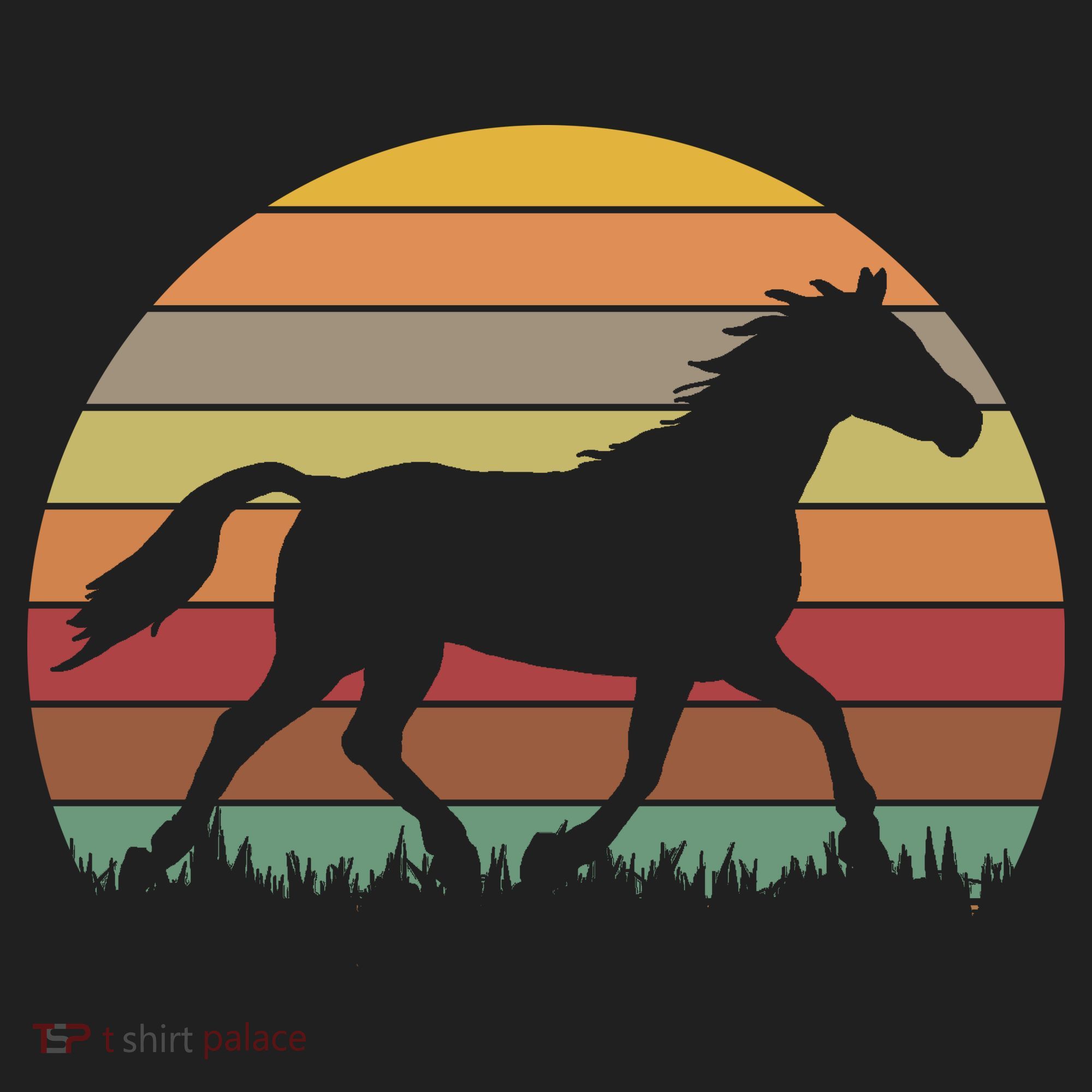 Retro Sunset Horse Women's Sweatshirt