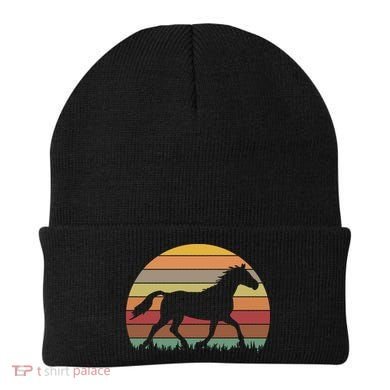 Retro Sunset Horse Beanie