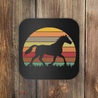 Retro Sunset Horse Coaster thumb 0