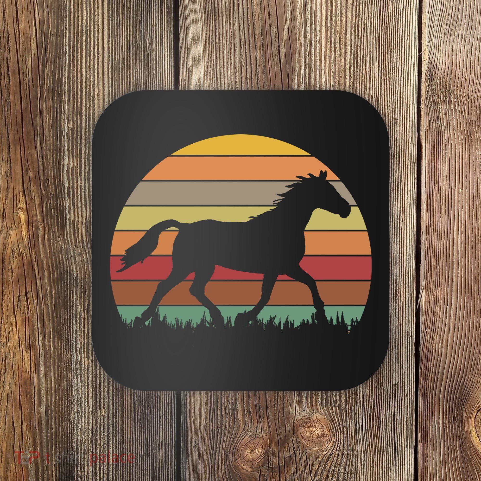 Retro Sunset Horse Coaster