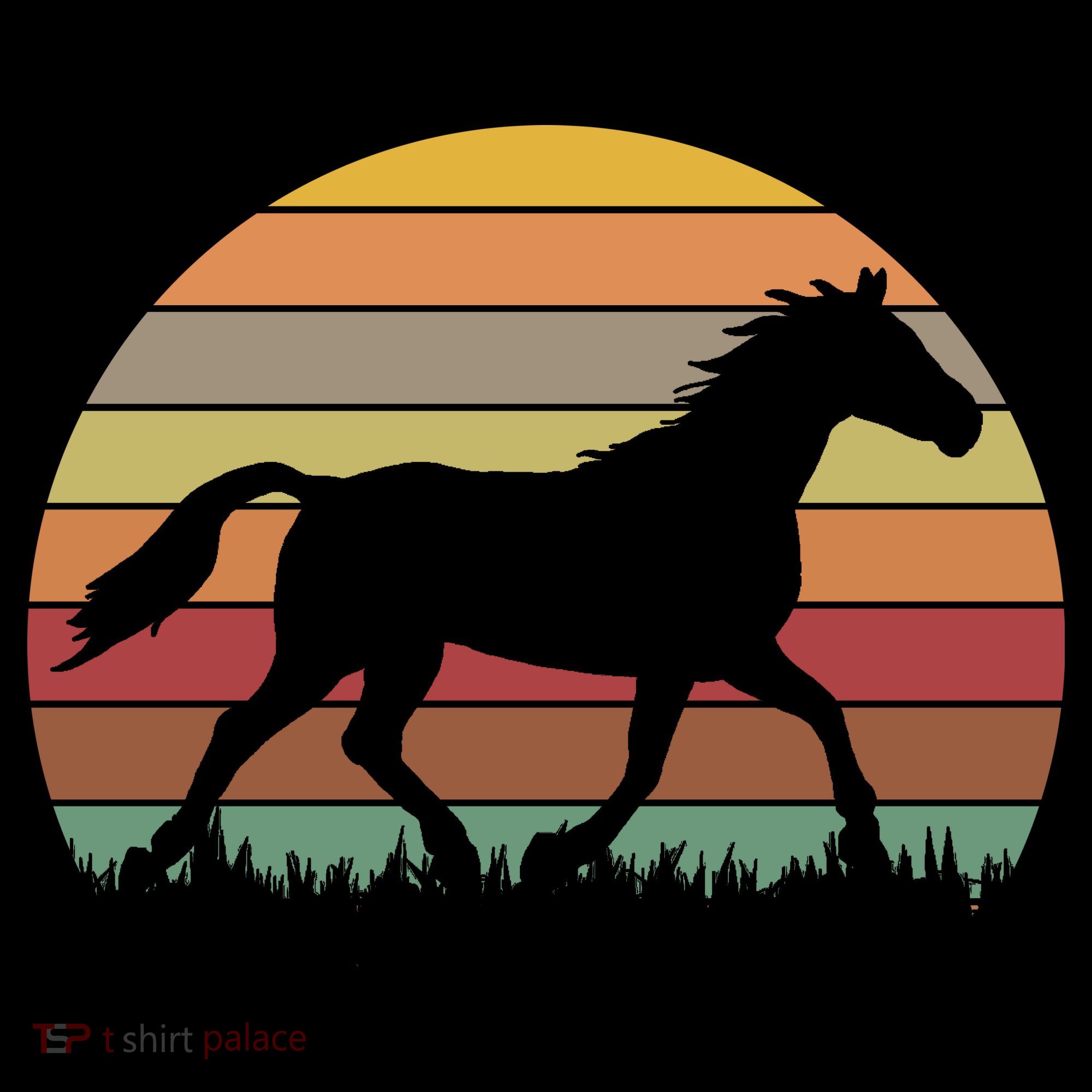 Retro Sunset Horse Women's Hoodie