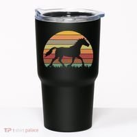 Retro Sunset Horse Tumbler thumb 0