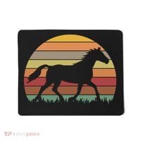 Retro Sunset Horse Mousepad thumb 0