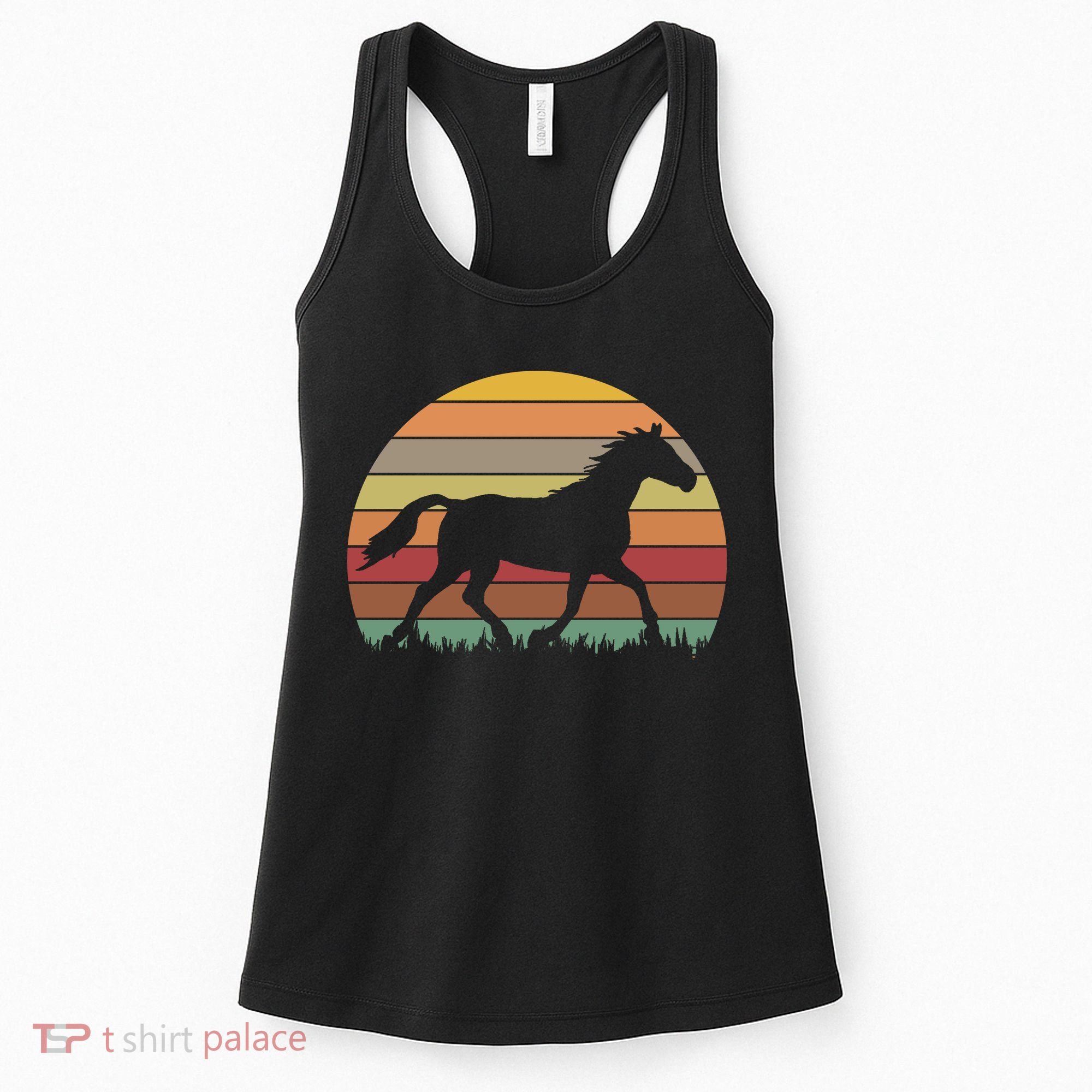 Retro Sunset Horse Women's Tank Top