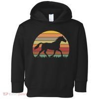 Retro Sunset Horse Toddler Hoodie thumb 0