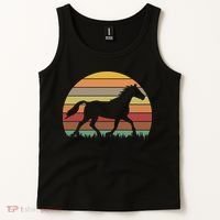 Retro Sunset Horse Tank Top thumb 2
