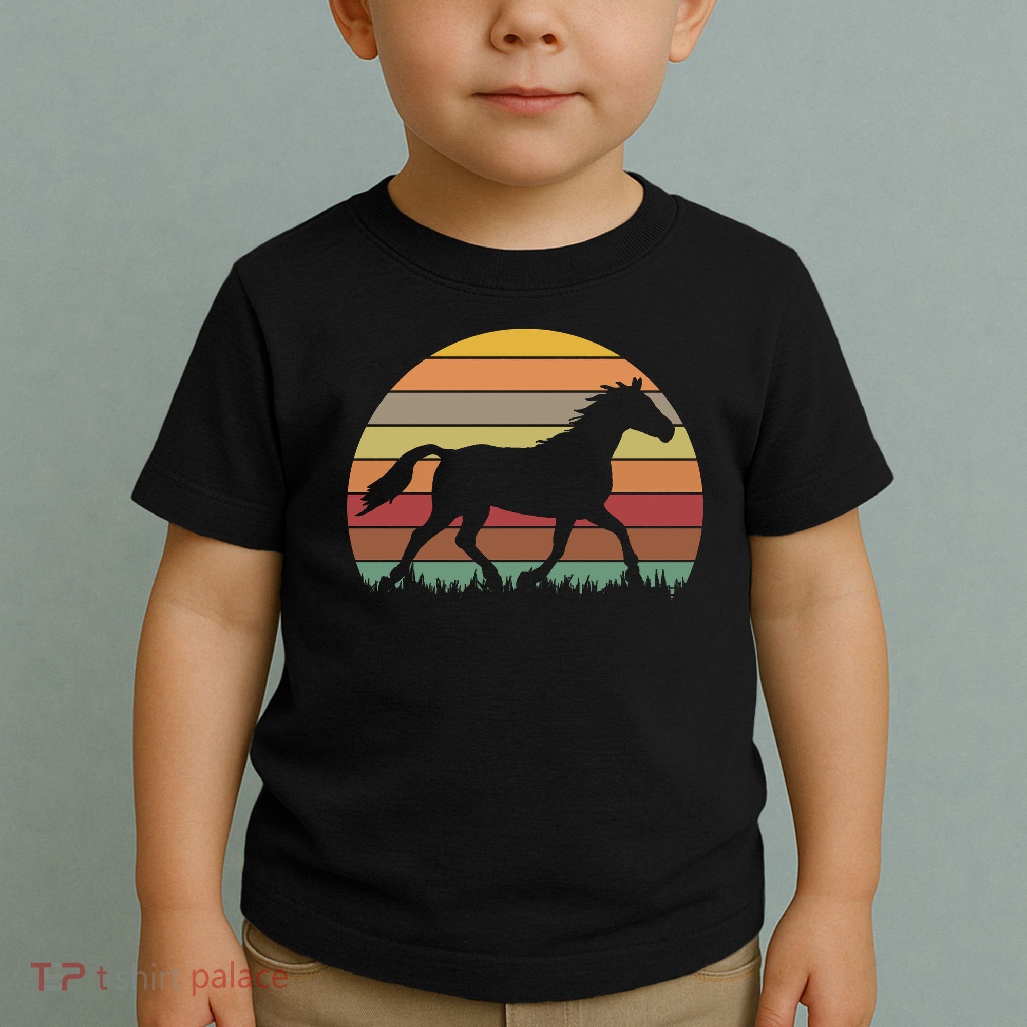 Retro Sunset Horse Toddler T-Shirt