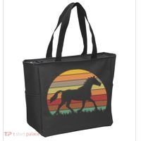 Retro Sunset Horse Tote Bag thumb 2