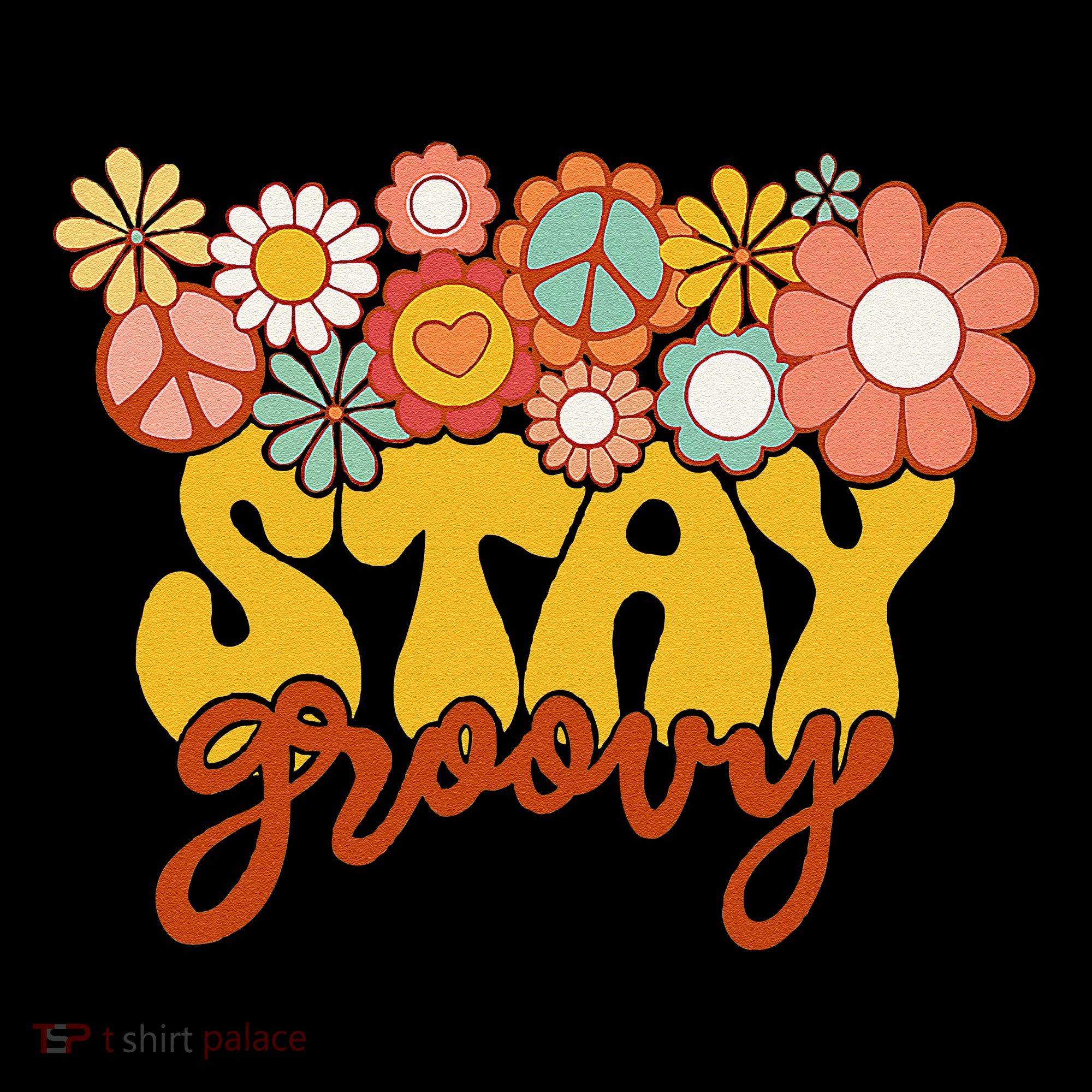 Retro Sunflower Hippie Stay Groovy Positive Mind Happy Life Coffee Mug