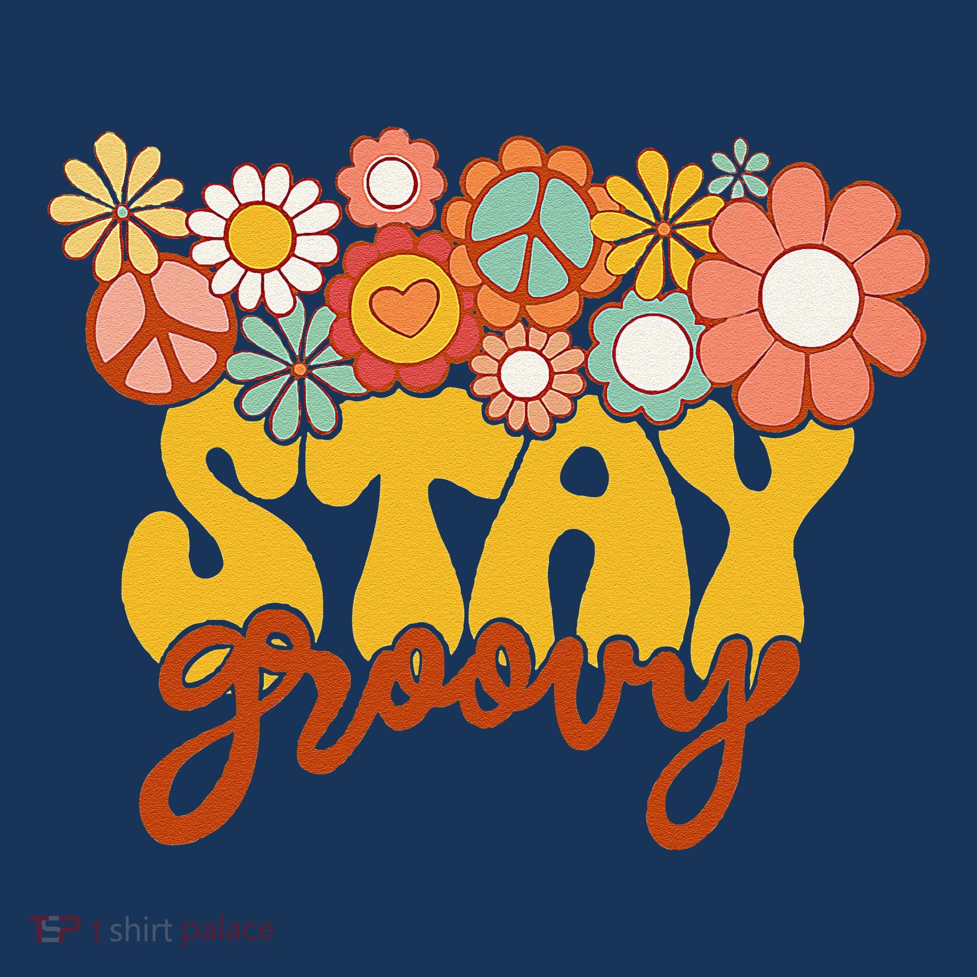 Retro Sunflower Hippie Stay Groovy Positive Mind Happy Life Women's Hoodie