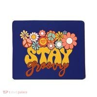 Retro Sunflower Hippie Stay Groovy Positive Mind Happy Life Mousepad thumb 0