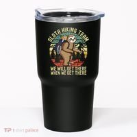 Retro Sloth Hiking Team Well Get There When We Get There Tumbler thumb 0