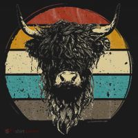 Retro Scottish Highland Cow Cattle Hairy Cow Apron thumb 3