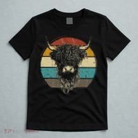 Retro Scottish Highland Cow Cattle Hairy Cow T-Shirt thumb 5