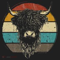Retro Scottish Highland Cow Cattle Hairy Cow Beanie thumb 2