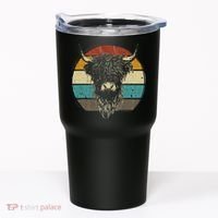 Retro Scottish Highland Cow Cattle Hairy Cow Tumbler thumb 0