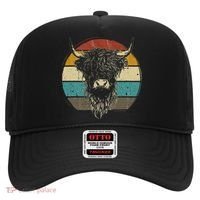 Retro Scottish Highland Cow Cattle Hairy Cow Hat thumb 0