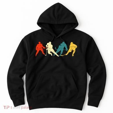 Retro Style Hockey Players Hoodie