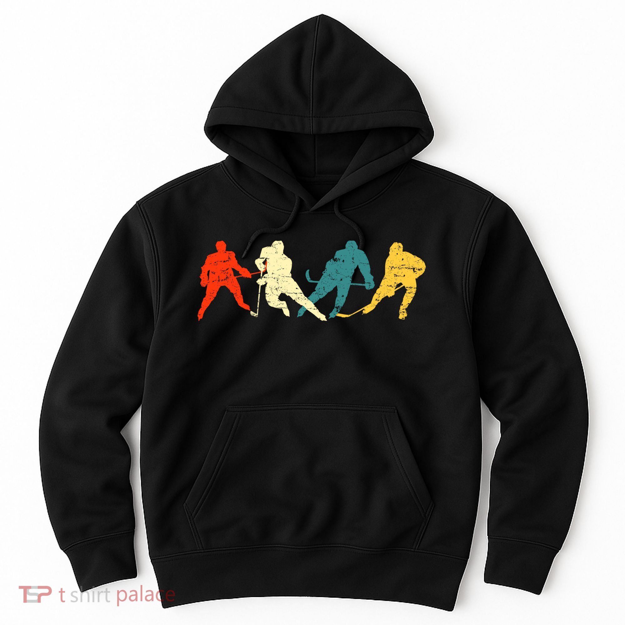 Retro Style Hockey Players Hoodie