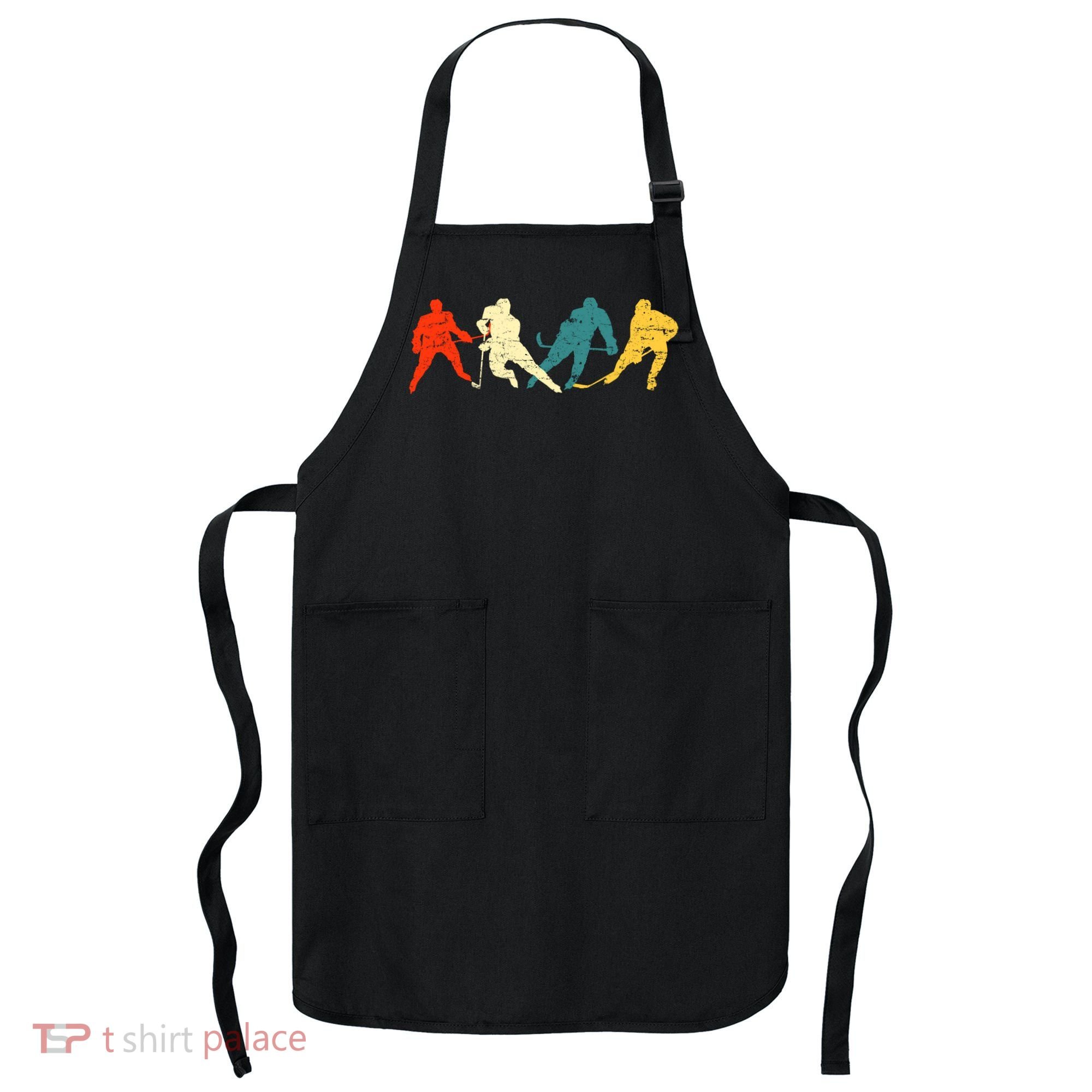 Retro Style Hockey Players Apron
