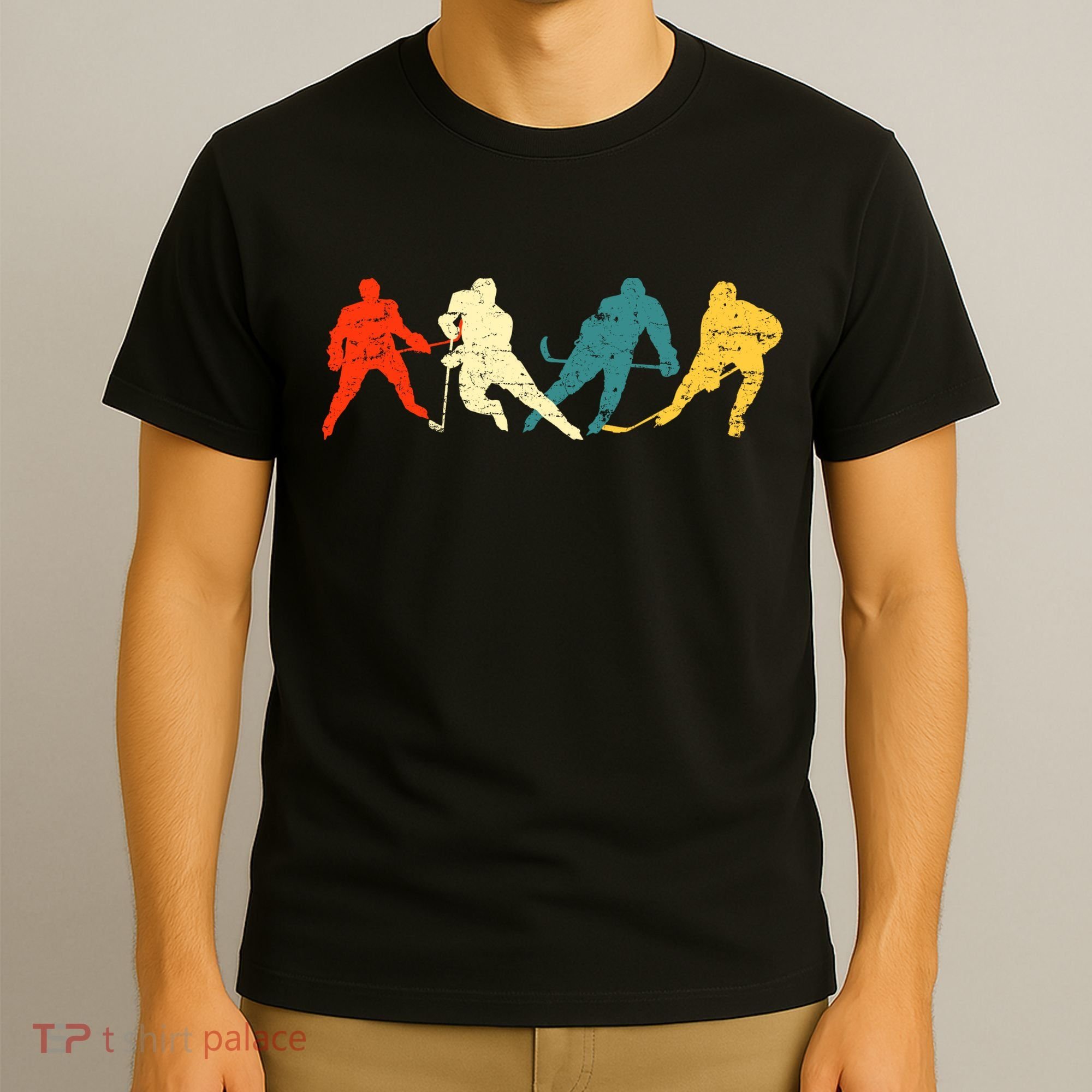 Retro Style Hockey Players T-Shirt