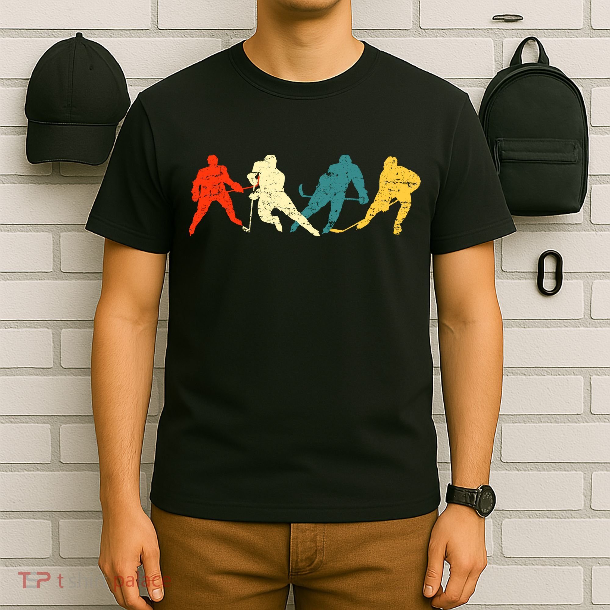 Retro Style Hockey Players T-Shirt