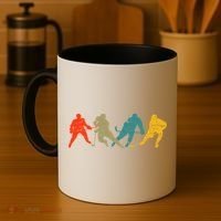 Retro Style Hockey Players Coffee Mug thumb 4