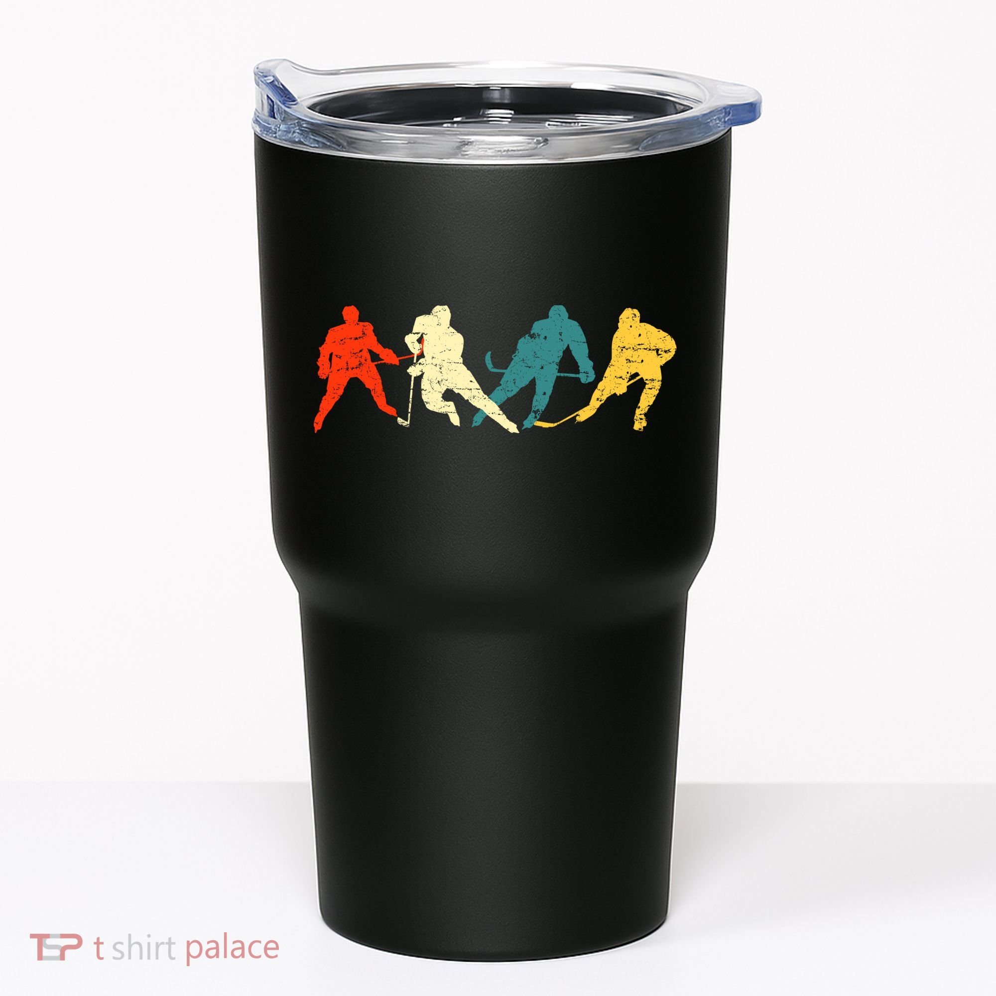 Retro Style Hockey Players Tumbler