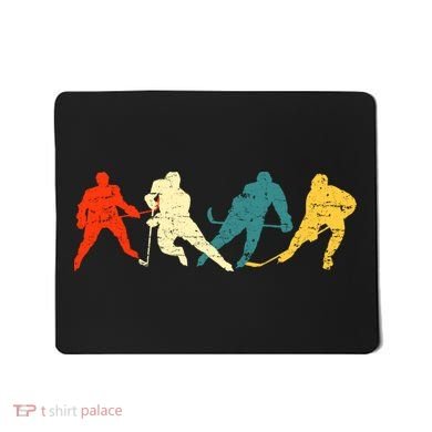 Retro Style Hockey Players Mousepad