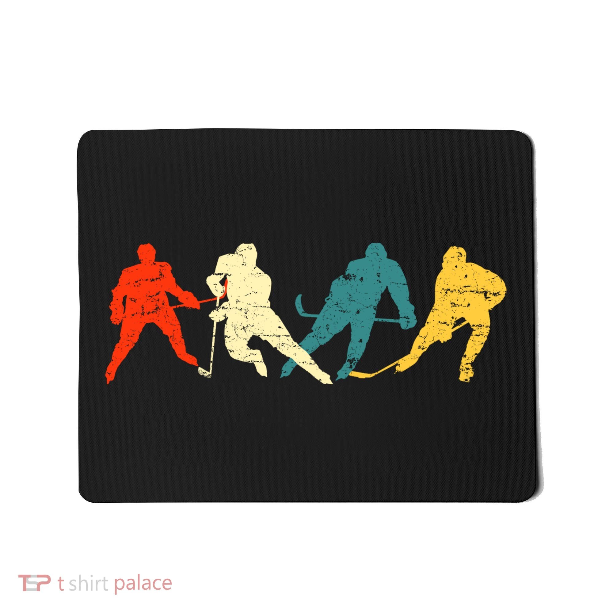 Retro Style Hockey Players Mousepad