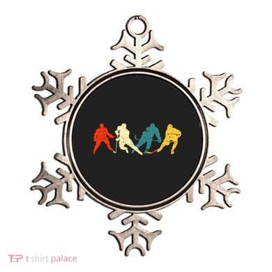 Retro Style Hockey Players Ornament