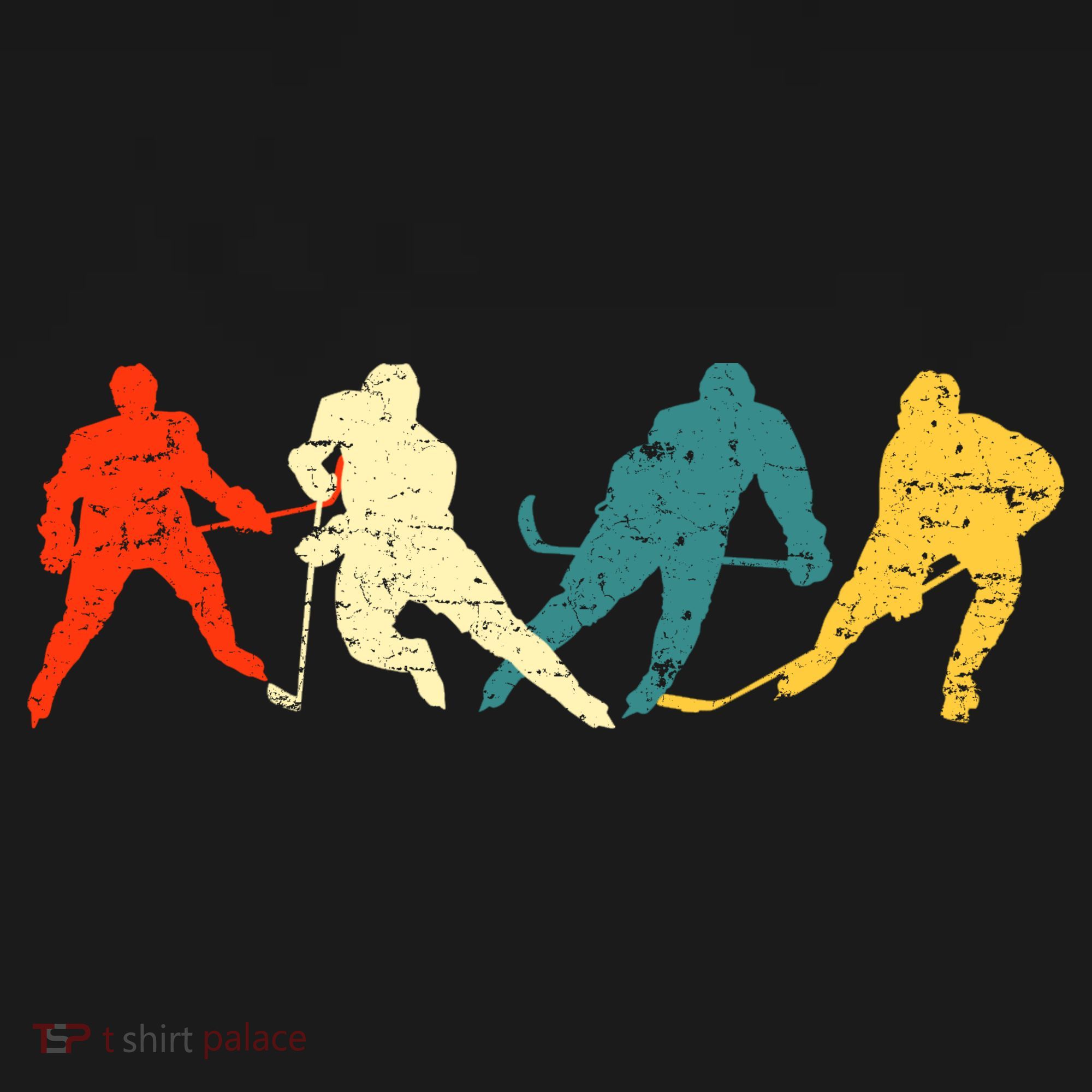 Retro Style Hockey Players Women's Tank Top