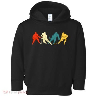 Retro Style Hockey Players Toddler Hoodie