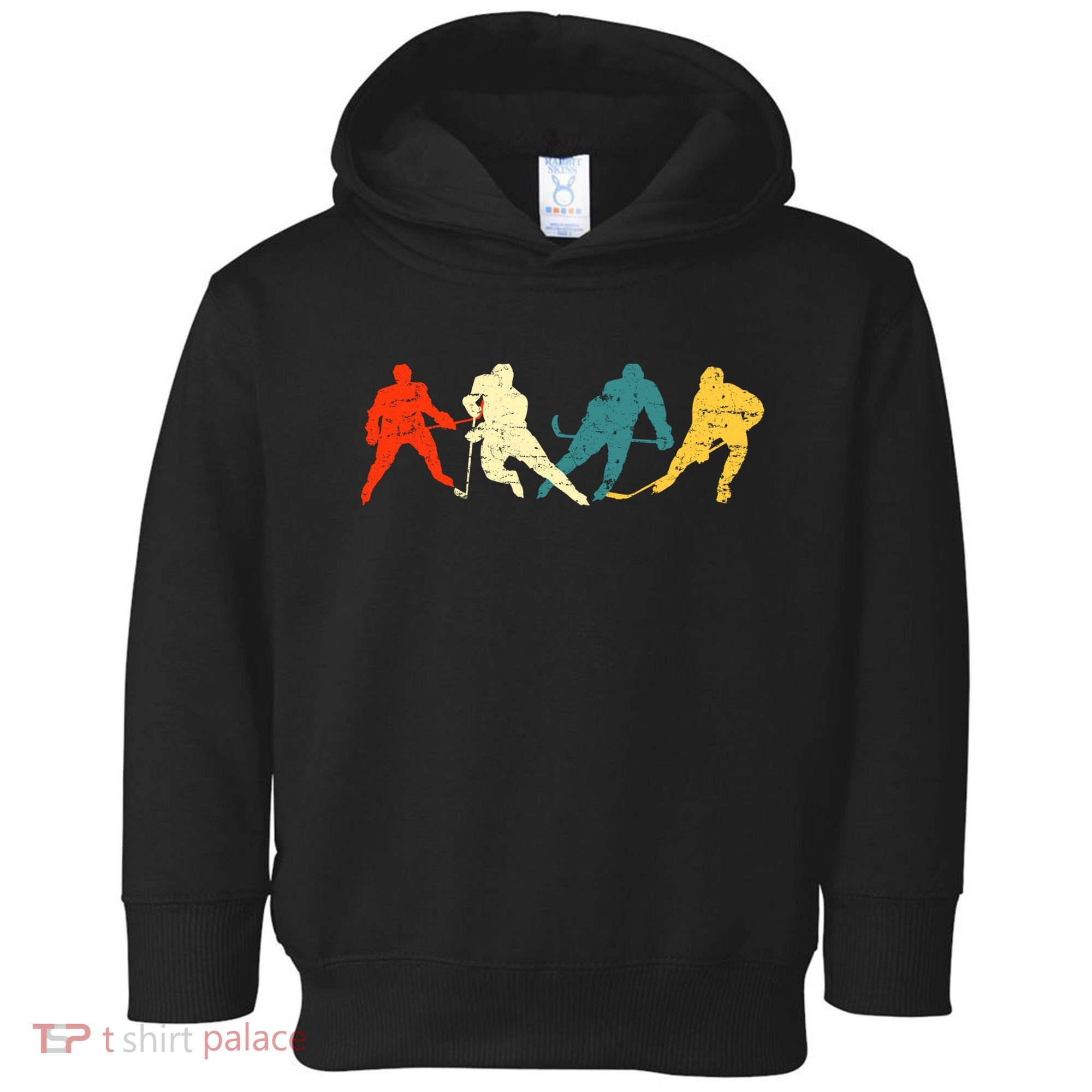 Retro Style Hockey Players Toddler Hoodie