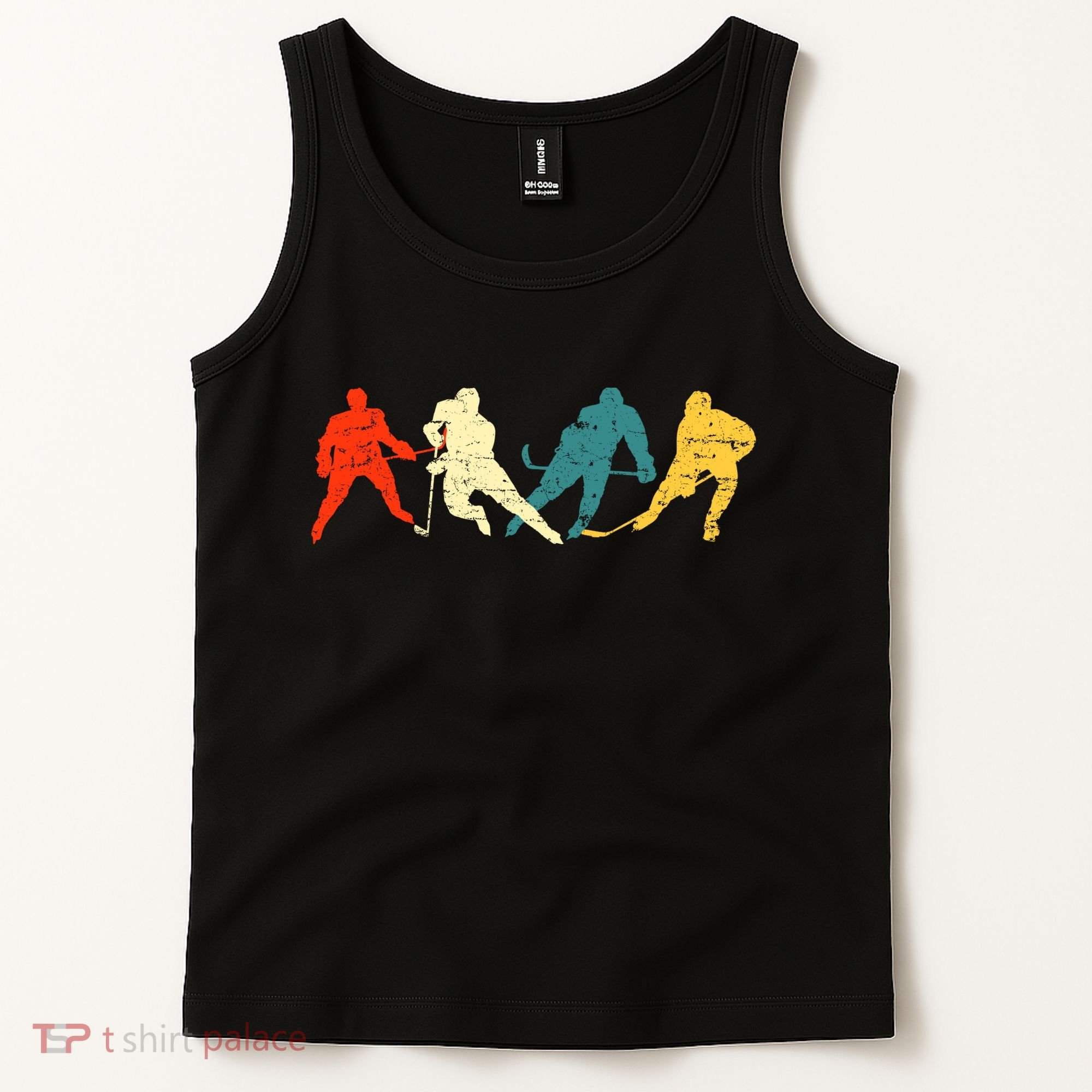 Retro Style Hockey Players Tank Top